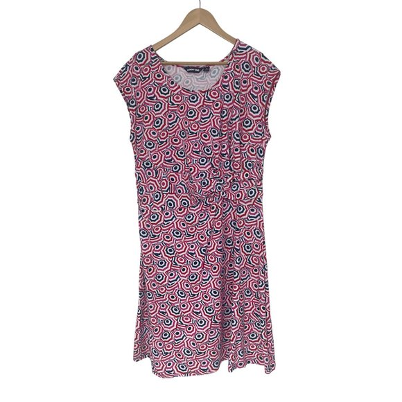 Size 1X (16W-18W) LANDS' END GEOMETRIC‎ PRINT SUMMER DRESS Vacation PLUS SIZE - Picture 4 of 6